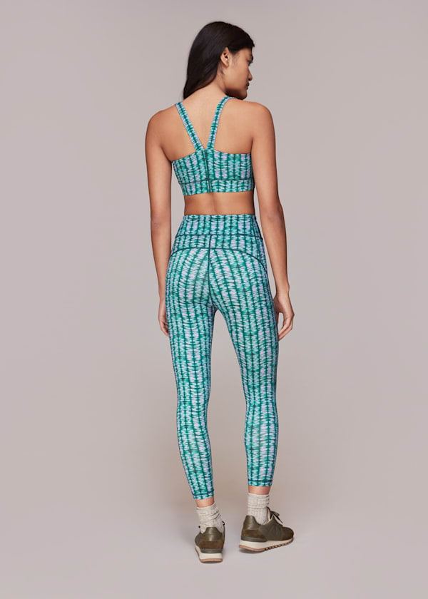 Multicolour Abstract Wave Layered Legging